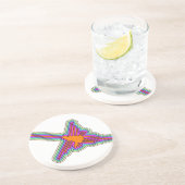 Dessous De Verre En Grès Dessin de Nazca Hummingbird Pérou (Côté)