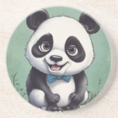 Dessous De Verre En Grès Dessin de Panda (Devant)
