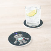 Dessous De Verre En Grès dessin de robot (Côté)