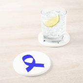 Dessous De Verre En Grès Dessin de ruban bleu (Côté)