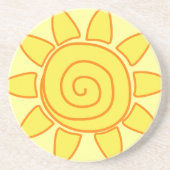 Dessous De Verre En Grès Dessin de soleil mignon dessiné à la main Illustra (Devant)