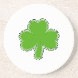 Dessous De Verre En Grès Dessin Shamrock de Saint Patrick