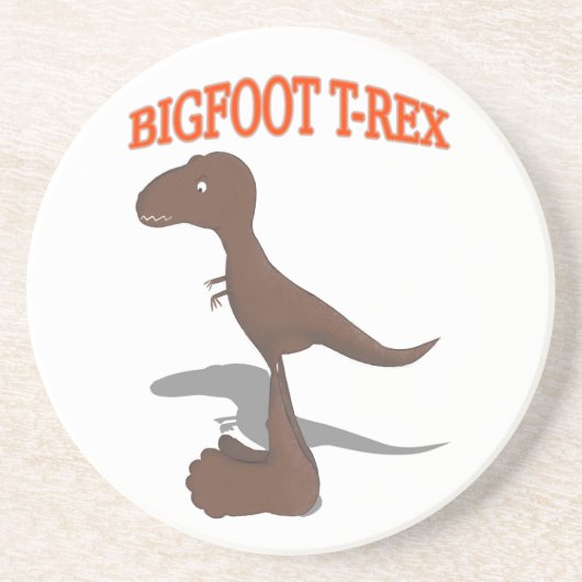Dessous De Verre En Grès Dessin T-Rex Bigfoot (Devant)