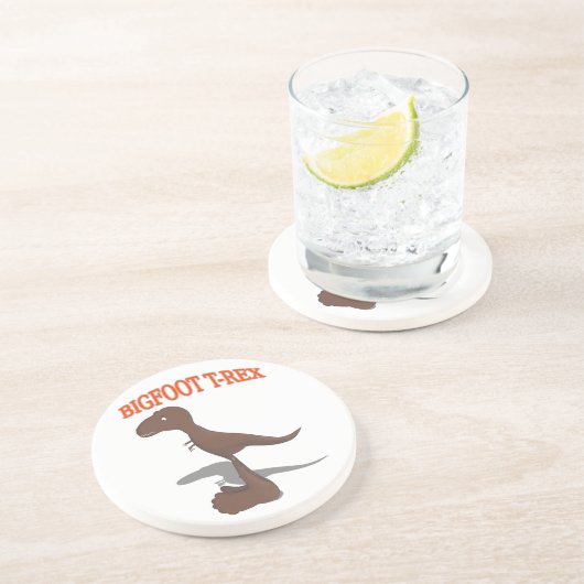 Dessous De Verre En Grès Dessin T-Rex Bigfoot (Côté)