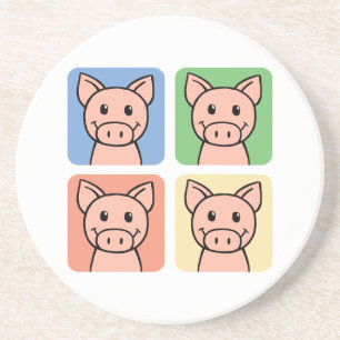 Dessous De Verre En Grès Dessins animés clip art cochons rigolards cochons