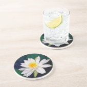 Dessous De Verre En Grès dessous de verre blancs de grès de nénuphar (Côté)