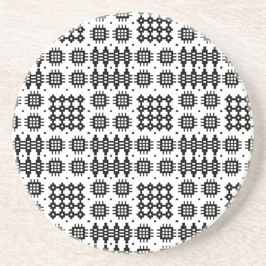 Dessous De Verre En Grès Dessous de verre blancs de grès de noir de (Devant)