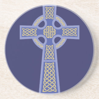 Dessous De Verre En Grès Dessous de verre bleus de grès de croix celtique