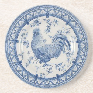 Dessous De Verre En Grès Dessous de verre de boissons de grès de coq