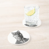 Dessous De Verre En Grès Dessous de verre de boissons de grès de Fox (Côté)