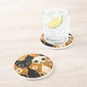 Dessous De Verre En Grès Dessous de verre de grès à thème chat (Côté)