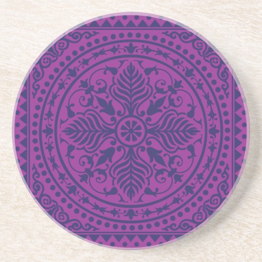 Dessous De Verre En Grès Dessous de verre de grès Bandana violet (Devant)
