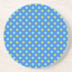 Dessous De Verre En Grès Dessous de verre de grès : Blue Moons Pois Motif