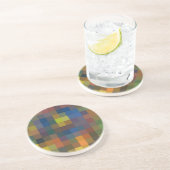 Dessous De Verre En Grès Dessous de verre de grès Carrés Brown bleu (Côté)
