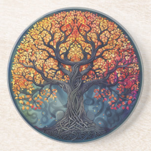 Dessous De Verre En Grès Dessous de verre de grès celtique de l'arbre de vi