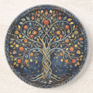 Dessous De Verre En Grès Dessous de verre de grès celtique de l'arbre de vi