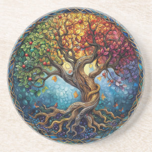 Dessous De Verre En Grès Dessous de verre de grès celtique de l'arbre de vi
