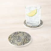Dessous De Verre En Grès Dessous de verre de grès couverts de lapins (Côté)