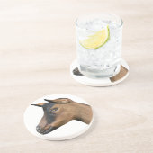 Dessous De Verre En Grès Dessous de verre de grès de chèvre d'Oberhasli (Côté)