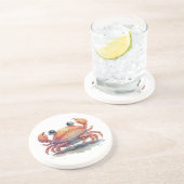 Dessous De Verre En Grès Dessous de verre de grès de crabe mou (Côté)