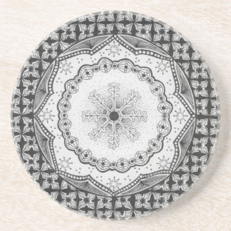 Dessous De Verre En Grès Dessous de verre de grès de houx et de flocon de