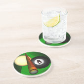 Dessous De Verre En Grès Dessous de verre de grès de huit boules (Côté)