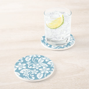 Dessous De Verre En Grès DESSOUS DE VERRE de grès de l'ÎLE PLUMERIA (BLEU D