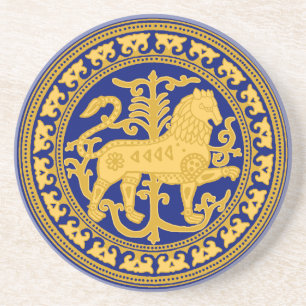 Dessous De Verre En Grès Dessous de verre de grès de Lion Esztergom