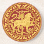 Dessous De Verre En Grès Dessous de verre de grès de Lion Esztergom (Devant)