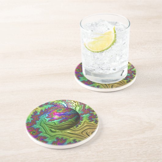 Dessous De Verre En Grès Dessous de verre de grès de nuages cosmiques (Côté)
