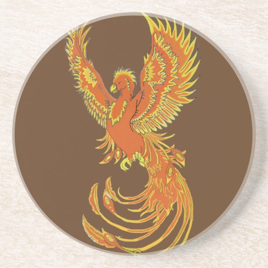 Dessous De Verre En Grès Dessous de verre de grès de Phoenix Rising (Devant)