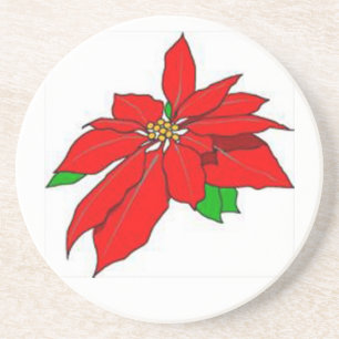Dessous De Verre En Grès Dessous de verre de grès de poinsettia