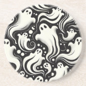 Dessous De Verre En Grès Dessous de verre de grès d'Halloween Ghoely (Devant)