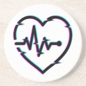 Dessous De Verre En Grès Dessous de verre de grès Heart Check (Devant)