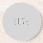 Dessous De Verre En Grès dessous de verre de grès "Love" (Devant)