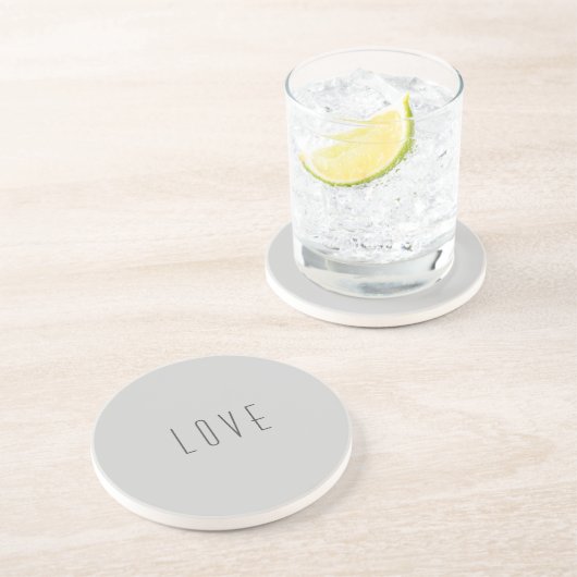 Dessous De Verre En Grès dessous de verre de grès "Love" (Côté)