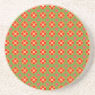 Dessous De Verre En Grès Dessous de verre de grès Pois et Poppies rétro