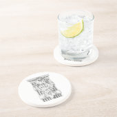 Dessous De Verre En Grès DESSOUS DE VERRE de grès rond CADUCEUS (Côté)