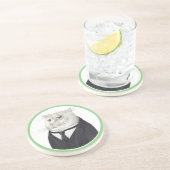 Dessous De Verre En Grès DESSOUS DE VERRE de grès rond CHAT BUTLER (Côté)