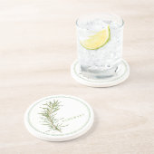 Dessous De Verre En Grès DESSOUS DE VERRE de grès rond ROSEMAIRE FRAIS (+te (Côté)