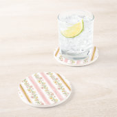 Dessous De Verre En Grès Dessous de verre de grès rose or (Côté)