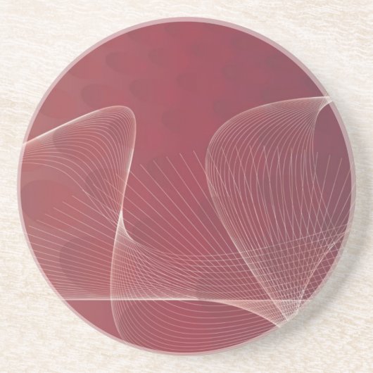 Dessous De Verre En Grès dessous de verre de grès rouge abstrait (Devant)