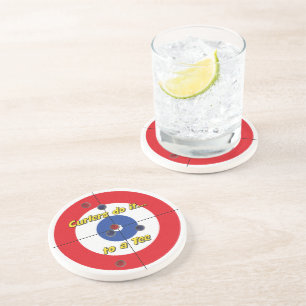 Dessous De Verre En Grès dessous de verre de grès - (rouge) - "Les joueurs