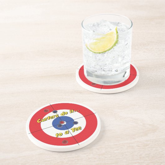 Dessous De Verre En Grès dessous de verre de grès - (rouge) - "Les joueurs (Côté)