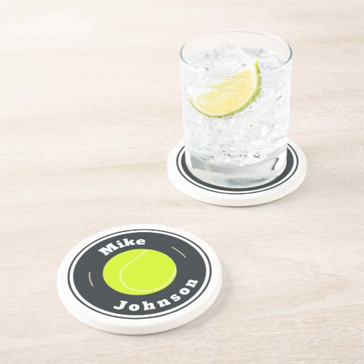 Dessous De Verre En Grès Dessous de verre de grès - Tennis sur mesure (ajou (Côté)