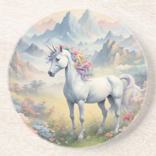 Dessous De Verre En Grès Dessous de verre de grès Unicorn (Devant)