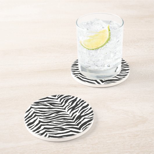 Dessous De Verre En Grès Dessous de verre de grès Zebra Imprimer (Côté)