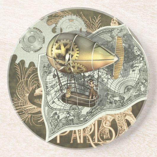 Dessous De Verre En Grès Dessous de verre dirigeables de grès de visite (Devant)