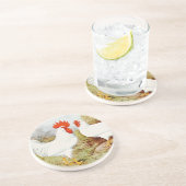 Dessous De Verre En Grès Dessous de verre géniaux de grès de poulets (Côté)