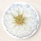 Dessous De Verre En Grès Dessous de verre - grès - Zinnia blanc (Devant)